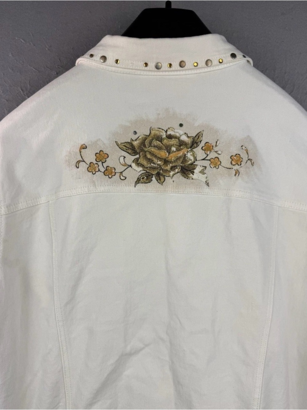 DG2 by Diane Gilman Women's Jacket Sz 1X Floral Embellished Painted Studs - Picture 10 of 10
